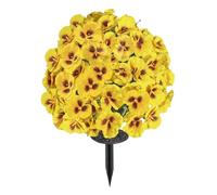 Artificial Pansy Ball Flowers Stake Outdoor Weatherproof 40cm