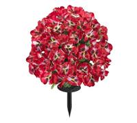 Artificial Pansy Ball Flowers Stake Outdoor Weatherproof 40cm