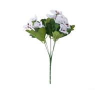 Artificial Pansy Flowers, Silk Spring Blooms for Indoor Outdoor Decoration, Realistic Floral Arrangement for Home Hotel Mall Garden Display(White)