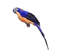 Artificial Parrot Bird Ornament with Realistic Feather Texture and Wire Feet, Suitable for Various Indoor and Outdoor Decorative Purposes (royal blue)