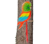 Artificial Parrot Figure - Colorful Tropical Bird Decor Garden statue ornament, balcony wildlife accent, outdoor tree decoration | artificial parrot figure colorful tropical bird decor suitable bright