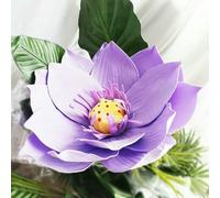 Artificial PE Giant Lotus Flower Simulation Lotus Home Decoration Display Hotel Decoration Art Decoration-purple-40cm