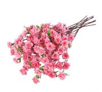 Artificial Peach Blossom Branches 26.4inch Decorative Silk Flowering Stems Multi Colors Faux Blossoms for Home Wedding Hotel Living Room Indoor Decor(peach pink)