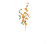 Artificial Peach Blossom Stem Crafted from Silk for Wedding Backdrop Outdoor Decor Home Floral Arrangement (Orange)