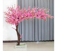 Artificial Peach Blossom Tree, Handmade Faux Peach Tree for Indoor Outdoor Decor, Perfect for Party Wedding Christmas Home Decoration