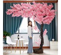Artificial Peach/Cherry Blossom Trees, Large Artificial Trees Simulation Plants Interior Decoration Tree Hotel Living Room Wedding Shopping Mall Decoration A-1.8x1m/5.9x3.2ft