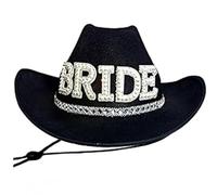 Artificial Pearl Cowgirl Hat For Bridegroom BrideToBe Cowboy Hat Bachelorettes Party Headwear Wedding Celebration Halloween Costume