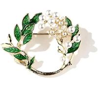 Artificial Pearl Gardenia Brooch Women Crystal Flower Vintage Hollow Party Wedding Pin Attractive processing