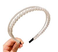 Artificial Pearl Hairband Imitation Pearl Headbands 1/2 Pieces That Do Not Hurt Hair, Sweet Little Girl Flower Headbands(Color-01)