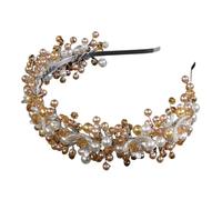 Artificial Pearl Hairband Pearl Crystal Bridal Headpiece Diamonds Brides Crown Handmade Wedding Hair Jewelry Accessories Girls Headband