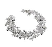 Artificial Pearl Hairband Pearl Silver Color Rhinestone Bridal Headband Handmade Party Headpiece Wedding Hair Accessories Women Tiaras Trendy