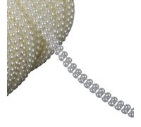Artificial Pearls Beads String Chain for Art Craft Imitation Pearls String Beads for Bouquets Wedding Decoration Bridals Bouquets