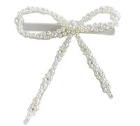 Artificial Pearls Bowknot Hair Clip French Hairpin Girl Barrettes Braid Clip Female Hair Shaping Decors Side Hair Bows