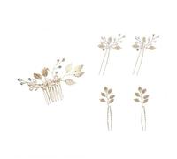 Artificial Pearls Design Hair Pin Bridal Accessories with Flower Decors Wedding Ceremony Headpiece Photo Props Bridal Hairpins for Formal Event