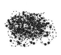 Artificial Pearls String Beads Chain 10M 32.8Ft Christmas Bead Garland Artificial Pearls String Chain Garland Fishing Line for Table Wedding Party Christmas Tree Supplies