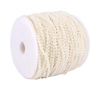 Artificial Pearls String Beads Chain, 50m/Roll 3mm Pearl Beads String Chain Garland, Grinding Pearl Wire Beads Garland String DIY Wedding Decoration for Party Home Decoration (Beige2)