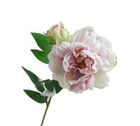 Artificial Peony 4PCS Vintage Silk Flowers Fake Peonies with Stems for Wedding Decoration Bridal Bouquet Arrangement (Light Purple)