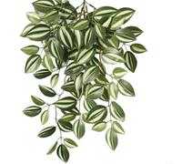 Artificial Peperomia Ivy Vine Plant, Realistic Faux Hanging Greenery in Pot with Adjustable Leaves, Low Maintenance Silk Fake Plant for Home Office Decor 21.65 Inch