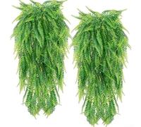 Artificial Persian Leaves Green Plant Simulation for Home Office Garden Wedding Decoration 32.8Ft Height(Green)