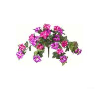Artificial Petunia Hanging Plants UV Resistant No Fade Silk Flowers Realistic Trailing Vines,for Outdoor Patio Garden Decor Weatherproof Faux Floral Display(Rose Red)