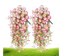 Artificial Petunia | Indoor and Outdoor Fake Petunias - Lasting Weatherproof 2 Pieces Flowers Plants for Garden Balcony Window Box Patio Pot Garden Decoration Vase
