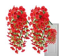 Artificial Petunias for Outdoor, Eternal Artificial Petunias Decorations | Aurophone 2 Pieces Eternal Flower Plants for Window Pot Planter Porch Walk