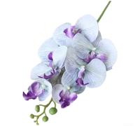 Artificial Phalaenopsis for orchid Bouquet 60cm Silk Flower Artificial(Light Blue)