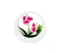Artificial Phalaenopsis Wall Mounted Orchid Plant with Flexible Branches for Personalized Arrangements in Home or Office (Red)