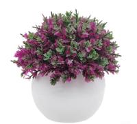 Artificial Pine Bonsai Style Plant With Detailed Needle Texture For Home Office Wedding Table Decoration(Red Purple)