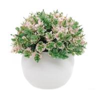 Artificial Pine Bonsai Style Plant With Detailed Needle Texture For Home Office Wedding Table Decoration(Pink)