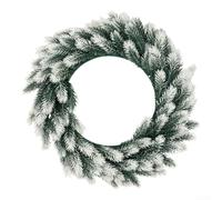 Artificial Pine Christmas Wreath 40cm Green Plastic Lightweight Design | Features lifelike pine needles and classic style for festive wall or door decor easy to hang and reposition