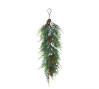 Artificial Pine Cone Garland Set 3pcs 61cm Rustic Countryside Decor | Soft Plastic Construction for Flexible Shaping Handcrafted Details for Unique Look Indoor or Outdoor Holiday Displays