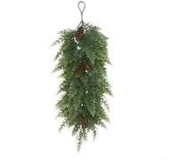 Artificial Pine Cone Garland Set 3pcs 61cm Rustic Countryside Decor | Soft Plastic Construction for Flexible Shaping Handcrafted Details for Unique Look Indoor or Outdoor Holiday Displays