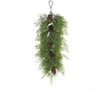 Artificial Pine Cone Garland Set 3pcs 61cm Rustic Countryside Decor | Soft Plastic Construction for Flexible Shaping Handcrafted Details for Unique Look Indoor or Outdoor Holiday Displays