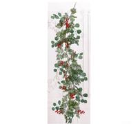 Artificial Pine Garland 175cm with Berries and Eucalyptus