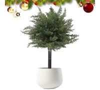 Artificial Pine Stake - Reusable Topiary Greenery, Outdoor Decorative Pine with Stake, Realistic Artificial Foliage Display, Weatherproof Christmas Decor | Pair
