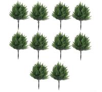 Artificial Pine Tree Ground Spike Set for Christmas Garden Decor | Lifelike Plastic Foliage, Detachable Branches, Sturdy Spike Base, 5-pack, 15.7in Height, for ideal For Home And Mall Displays