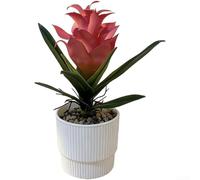 Artificial Pineapple Flower Plant with Detailed Botanical Features for Indoor For Table Shelf Display (Pink)