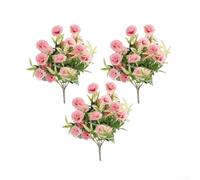 Artificial Pink Carnation Arrangement for Mother's Day Artificial(3pcs) | Elegant single for stem, realistic cloth texture, no watering needed, perfect for vases, year-round beauty
