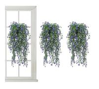 Artificial Plant - 3-Piece Hanging Artificial Plants | Wedding Decoration, Realistic Artificial Flora for Home, Office, Tenant, Living Room, Bedroom, Kitchen, Children's Room, Mantle, Entrance