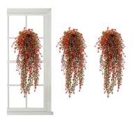 Artificial Plant - 3-Piece Hanging Artificial Plants | Wedding Decoration, Realistic Artificial Flora for Home, Office, Tenant, Living Room, Bedroom, Kitchen, Children's Room, Mantle, Entrance