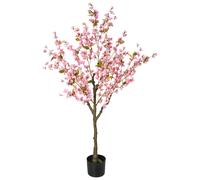 Beliani Artificial Plant Cherry Tree 152 Cm Pink
