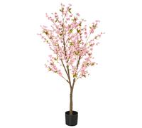 Beliani Artificial Plant Cherry Tree 180 Cm Pink