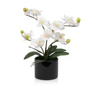 Artificial Plant Fake Silk Orchid Flower Potted Home Party Garden Decor