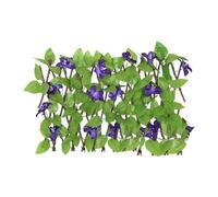 Artificial Plant Fence Screening, Garden Screening Privacy Hedge Screen Expanding and Flowers Trellis, Expandable Faux for Garden, Balcony, Outdoor, Panels Tacery, 10cm x100cm - Expanded