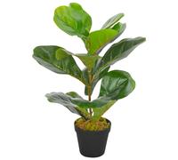 vidaXL Artificial Plant Fiddle Leaves with Pot Green 90cm Realistic Greenery