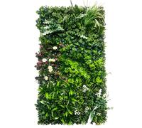 Artificial Plant Flower Living Wall Panels Realistic, 50cm x 100cm Grass Plant Wall Panels, Waterproof UV Protected, Home, Garden, Office, Cafe, Shop, Salon, Wedding (D)