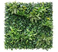 Artificial Plant Flower Living Wall Panels Realistic - Greenwheat - Indoor / Outdoor - 1M X 1M - Home, Garden, Office