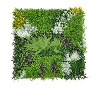 Artificial Plant Flower Living Wall Panels Realistic- Indoor/Outdoor - 1m x 1m Privacy Living Wall Fence Screening (PQ94)