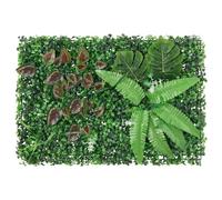 vidaXL Artificial Plant Fence Garden Privacy Fence Screen 24 pcs Green 40x60cm